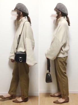 「interstaple（インターステイプル）のアイテム」を使った、i-waさん（レディース・153cm）の秋コーディネート