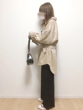 「interstaple（インターステイプル）のアイテム」を使った、i-waさん（レディース・153cm）の秋コーディネート