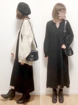 「interstaple（インターステイプル）のアイテム」を使った、i-waさん（レディース・153cm）の秋コーディネート