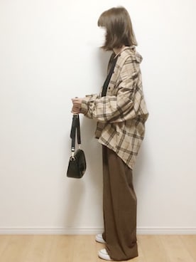 「interstaple（インターステイプル）のアイテム」を使った、i-waさん（レディース・153cm）の秋コーディネート