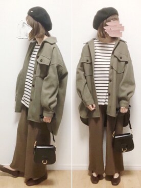 「interstaple（インターステイプル）のアイテム」を使った、i-waさん（レディース・153cm）の冬コーディネート