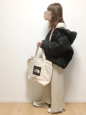 「tiptop（ティップトップ）の【2サイズ展開】フェイクダウンフードブルゾン【web限定アイテム】（ダウンジャケット/コート）」を使った、i-waさん（レディース・153cm）の冬コーディネート