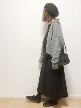 「La-gemme」｜「アイテム（ハンチング/ベレー帽）」を使った、i-waさん（レディース・153cm）の冬コーディネート