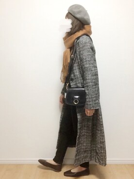 「SUGAR BISKET（シュガービスケット）のアイテム（その他アウター）」を使った、i-waさん（レディース・153cm）の冬コーディネート