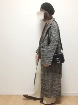 「SUGAR BISKET（シュガービスケット）のアイテム（その他アウター）」を使った、i-waさん（レディース・153cm）の冬コーディネート