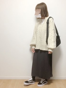 「STARTER（スターター）のアイテム（バッグ）」を使った、i-waさん（レディース・153cm）の冬コーディネート