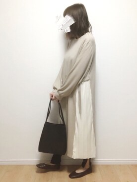 「リップスター」｜「アイテム（ワンピース/ドレス）」を使った、i-waさん（レディース・153cm）の春コーディネート
