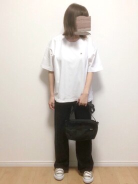 「STARTER（スターター）のアイテム（バッグ）」を使った、i-waさん（レディース・153cm）の春コーディネート