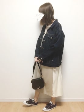 「リップスター」｜「アイテム（ジャケット/アウター）」を使った、i-waさん（レディース・153cm）の春コーディネート
