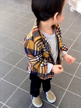 「こどもの日」｜「アイテム（スニーカー）」を使った、i-waさん（キッズ・90cm）の春コーディネート