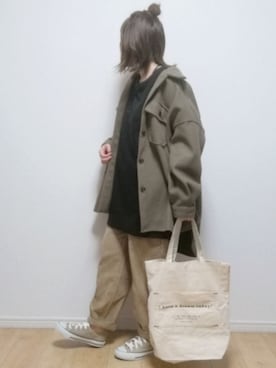 「SPRUCE（スプルース）のアイテム」を使った、i-waさん（レディース・153cm）の冬コーディネート