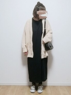 「interstaple（インターステイプル）のアイテム」を使った、i-waさん（レディース・153cm）の冬コーディネート