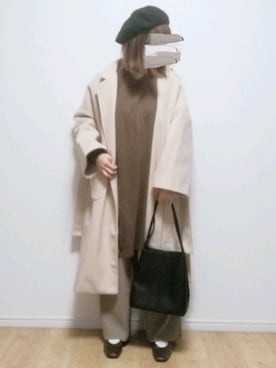「La-gemme（ラジェム）のアイテム（その他アウター）」を使った、i-waさん（レディース・153cm）の冬コーディネート