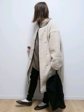 「reca（レカ）のアイテム（チュニック）」を使った、i-waさん（レディース・153cm）の冬コーディネート
