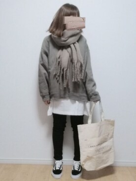 「SPRUCE（スプルース）のアイテム」を使った、i-waさん（レディース・153cm）の冬コーディネート