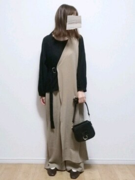 「interstaple（インターステイプル）のアイテム」を使った、i-waさん（レディース・153cm）の冬コーディネート