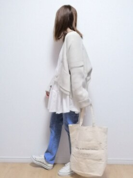 「SPRUCE（スプルース）のアイテム」を使った、i-waさん（レディース・153cm）の春コーディネート