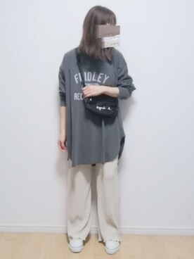 「FREAK'S STORE（フリークスストア）のアイテム（Tシャツ/カットソー）」を使った、i-waさん（レディース・153cm）の春コーディネート