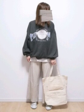 「SPRUCE（スプルース）のアイテム」を使った、i-waさん（レディース・153cm）の春コーディネート