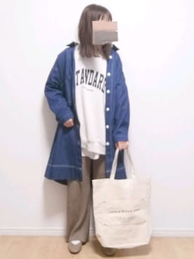 「SPRUCE（スプルース）のアイテム」を使った、i-waさん（レディース・153cm）の春コーディネート