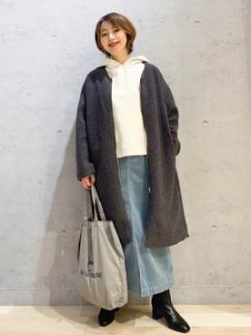 「レプシィム(LEPSIM)」｜「アイテム（パーカー）」を使った、hanaeさん（レディース・160cm）の冬コーディネート