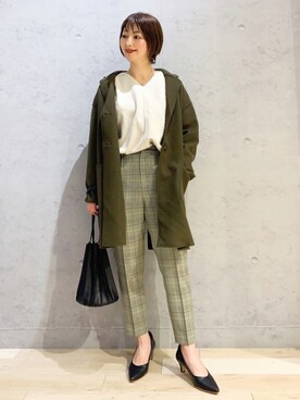 「レプシィム(LEPSIM)」｜「アイテム（チェスターコート）」を使った、hanaeさん（レディース・160cm）の冬コーディネート