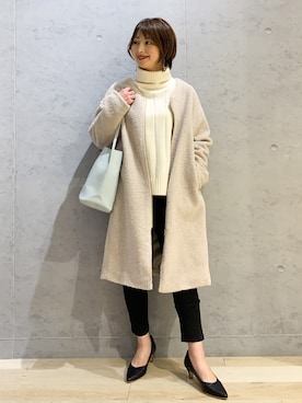 「レプシィム(LEPSIM)」｜「アイテム（その他アウター）」を使った、hanaeさん（レディース・160cm）の冬コーディネート