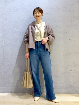 「レプシィム(LEPSIM)」｜「アイテム（ブルゾン）」を使った、hanaeさん（レディース・160cm）の冬コーディネート