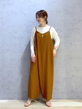 「レプシィム(LEPSIM)」｜「アイテム（オールインワン・サロペット）」を使った、hanaeさん（レディース・160cm）の春コーディネート