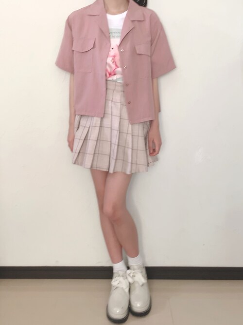 かなチャ Wegoのシャツ ブラウスを使ったコーディネート Wear