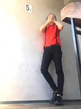 「フレッドペリー」｜「アイテム（その他シューズ）」を使った、yamashitaさん（メンズ・171cm）の夏コーディネート