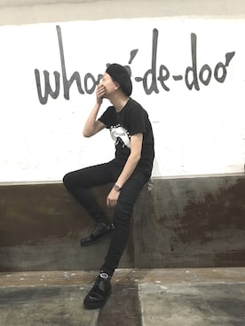 「KILL STAR（キルスター）のアイテム」を使った、yamashitaさん（メンズ・171cm）の夏コーディネート