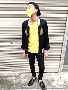 「RUDE GALLERY（ルードギャラリー）のアイテム（ジャケット/アウター）」を使った、yamashitaさん（メンズ・171cm）の夏コーディネート