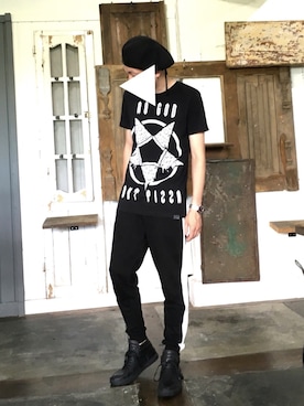 「KILL STAR（キルスター）のアイテム」を使った、yamashitaさん（メンズ・171cm）の夏コーディネート