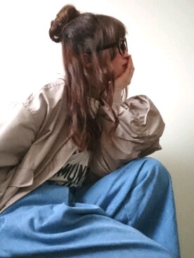 「Crisp（クリスプ）のアイテム（MA-1）」を使った、sakiさん（レディース・161cm）の春コーディネート