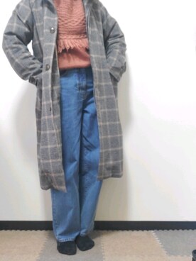「Crisp（クリスプ）のアイテム（ステンカラーコート）」を使った、sakiさん（レディース・161cm）の冬コーディネート