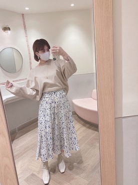 「Bijou R.I （ビジューアールアイ）のアイテム」を使った、まゆさんさん（レディース・157cm）の春コーディネート