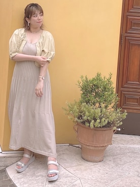 「Bijou R.I （ビジューアールアイ）のアイテム」を使った、まゆさんさん（レディース・157cm）の春コーディネート