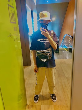 「いいね返し」｜「アイテム（スリッポン）」を使った、TAKEさん（メンズ・175cm）の夏コーディネート