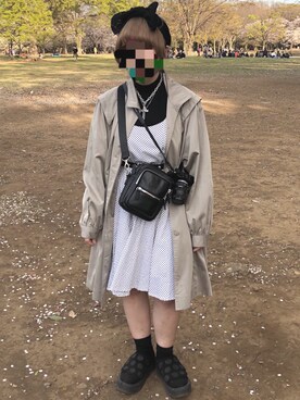 「OPENING CEREMONY（オープニングセレモニー）のアイテム（ショルダーバッグ）」を使った、はしもこさん（レディース・150cm）の春コーディネート