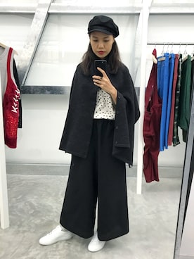 「Engineered Garments（エンジニアードガーメンツ）のアイテム（ジャケット/アウター）」を使った、薄荷糖さん（レディース・163cm）の春コーディネート