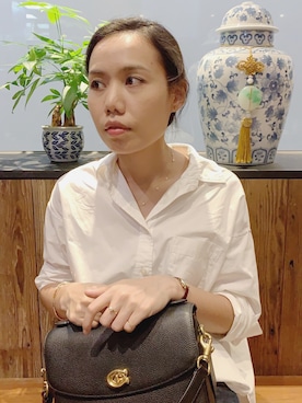 「SOURCE（ソース）のアイテム（アクセサリー）」を使った、薄荷糖さん（レディース・163cm）の夏コーディネート