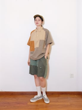 「CHUMS（チャムス）のアイテム（キャップ）」を使った、Imbygさん（レディース・173cm）の夏コーディネート
