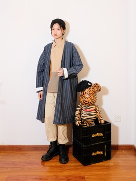 「国潮」｜「アイテム（ノーカラージャケット）」を使った、Imbygさん（レディース・173cm）の夏コーディネート