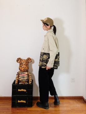 「CHUMS（チャムス）のアイテム（キャップ）」を使った、Imbygさん（レディース・173cm）の秋コーディネート