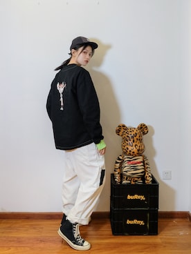 「CHUMS（チャムス）のアイテム（キャップ）」を使った、Imbygさん（レディース・173cm）の秋コーディネート