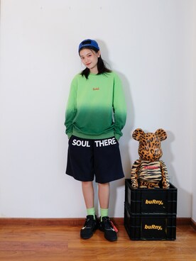 「UNDEFEATED （アンディフィーテッド）のアイテム（キャップ）」を使った、Imbygさん（レディース・173cm）の秋コーディネート