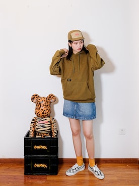 「CHUMS（チャムス）のアイテム（キャップ）」を使った、Imbygさん（レディース・173cm）の秋コーディネート