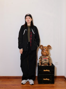 「CHUMS（チャムス）のアイテム（キャップ）」を使った、Imbygさん（レディース・173cm）の秋コーディネート