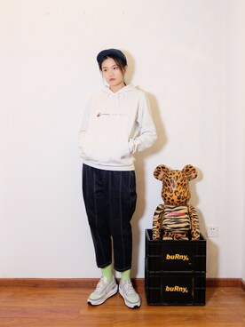 「基础款」｜「アイテム（帽子）」を使った、Imbygさん（レディース・173cm）の冬コーディネート